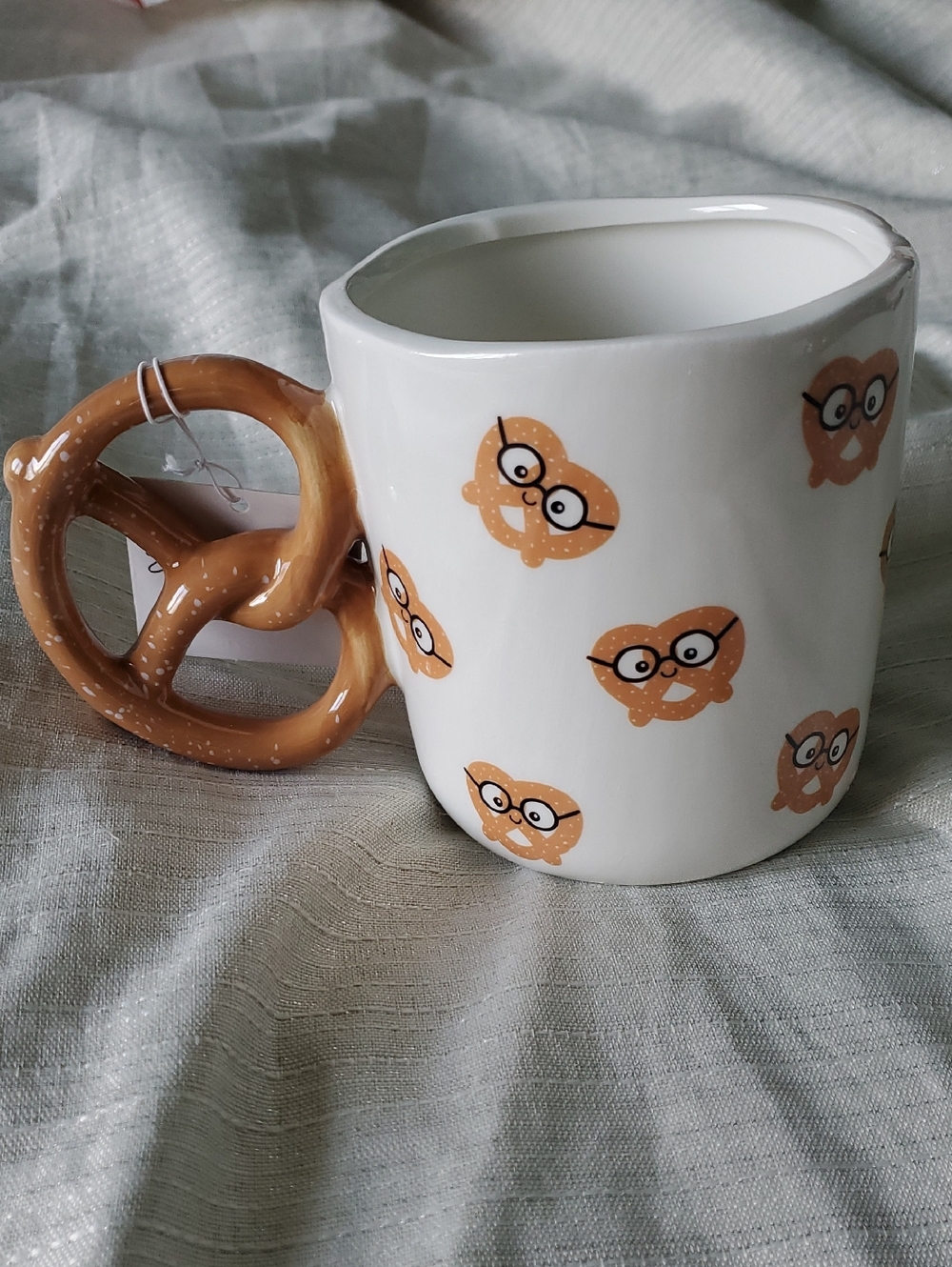 Knotty By Nature Pretzels With Glasses Mug